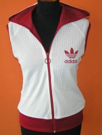 Dámská bílo-červená oboustranná vesta zn. Adidas