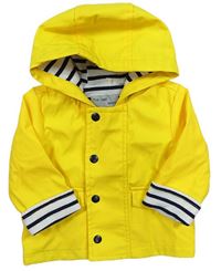 Žlutá pogumovaná jarní bunda s kapucí zn. Tu