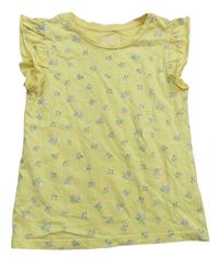 Žluté květované tričko zn. C&A