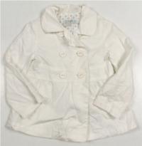 Bílý plátěný podzimní kabátek zn. Zara 