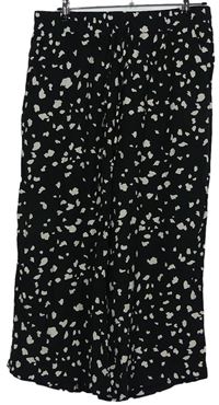 Dámské černé vzorované culottes kalhoty zn. Primark 