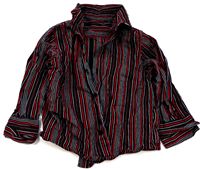 Červeno-černo-šedá pruhovaná košile zn. Matalan