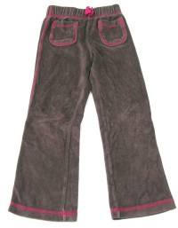 Hnědo- růžové sametové kalhoty zn. Cherokee