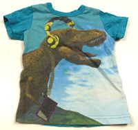 Tyrkysové tričko s dinosaurem zn. Next 