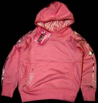 Outlet - Růžová mikinka s kapucí