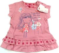 Outlet - Růžové tričko s holčičkou zn. Minoti