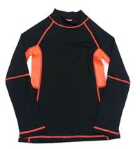 Černo-neonově korálové funkční sportovní thermo spodní triko zn. Tu