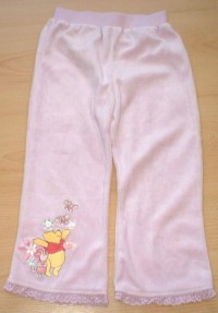 Růžové sametové kalhoty s medvídkem Pů zn. Ladybird