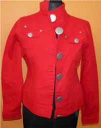 Dámský červený riflový kabátek