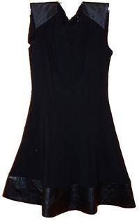Dámské černé šaty s koženkou zn. H&M
