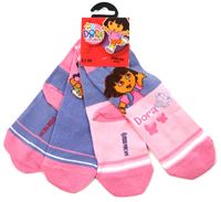 Nové - 2pack - Růžovo-fialové ponožky s Dorou zn. Nickelodeon vel. 23-26