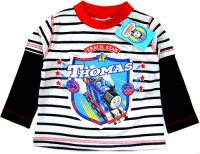 Outlet - Pruhovano-tmavomodré triko s Thomasem