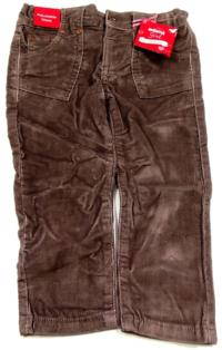 Outlet - Čokoládové manžestrové skinny kalhoty zn. Adams