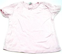 Růžové tričko s mašličkou zn. Adams, vel. 134