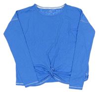 Modré vzorované lehké triko s uzlem zn. M&S