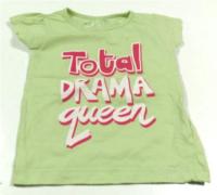 Zelené tričko s nápisy zn. girl2girl