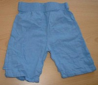 Modré 3/4 plátěné kalhoty