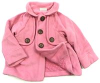 Růžový fleecový podšitý kabát zn. Next