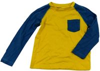 Žluto-modré triko s kapsou zn. Pep&Co