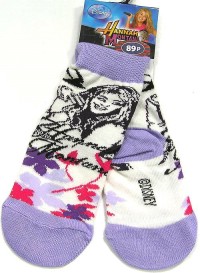 Outlet - Fialovo-bílé ponožky Hannah Montana zn. Disney vel. 27-30