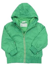 Zelená šusťáková jarní bunda s kapucí zn. Impidimpi