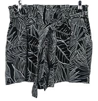 Dámské černo-bílé vzorované sukňové kraťasy s páskem zn. F&F