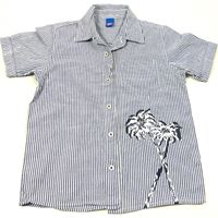 Modro-bílá pruhovaná košile s palmami zn. Adams