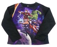 Černo-fialové fleecové pyžamové triko Avengers zn. Marvel