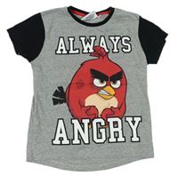 Šedo-černé tričko s Angry Birds zn. Rebel