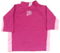 Růžové plavecké triko s kytičkami zn. Adams 