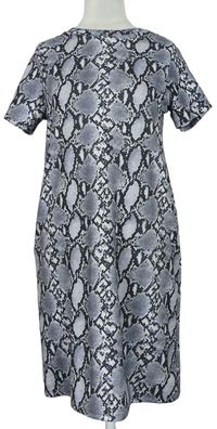 Dámské šedé vzorované šaty zn. Primark 