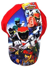 Nové - Červená kšiltovka s Power Rangers 