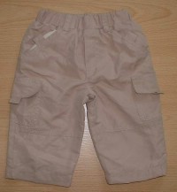 Béžové šusťákové kalhoty s podšívkou zn. Tiny Ted