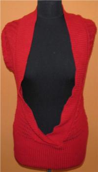 Dámská červená svetrová vesta 