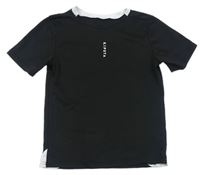Černo-bílé sportovní tričko s logem zn. Kipsta