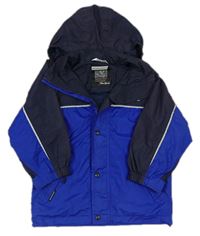 Modro-tmavomodrá šusťáková jarní bunda s kapucí zn. Peter Storm 
