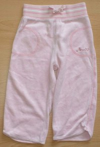 Růžové sametové kalhoty s nápisem zn. Next