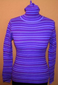 Dámský fialový pruhovaný svetr s rolákem zn. George