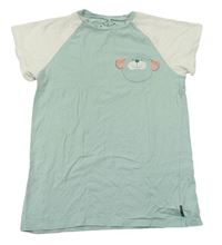 Světlezeleno-krémové tričko s pejskem zn. Polarn O. Pyret