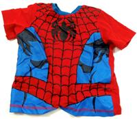 Červeno-modré tričko s potiskem Spider-mana zn. George 