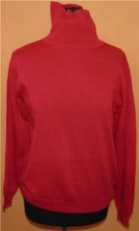 Dámský červený svetr s rolákem 