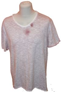 Pánské růžové melírované tričko zn. River Island