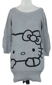 Dámská šedá svetrová tunika s Hello Kitty zn. H&M