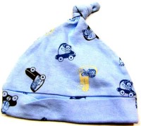 Modrá kojenecká čepička s autíčky zn. M&Co