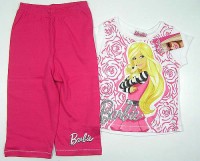 Outlet - 2set- Bílé tričko s Barbie + růžové tepláčky