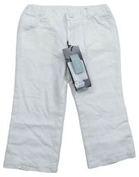 Bílé plátěné podšité kalhoty zn. OOXOO