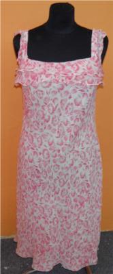 Dámské růžovo-béžové šaty s květy zn. Ann Taylor 
