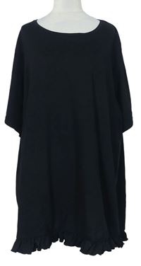 Dámská černá tričková tunika s volánkem zn. Janina