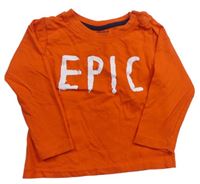 Oranžové triko s nápisem zn. Early Days
