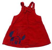 Červené manšestrové šaty s Mickeym zn. Disney 